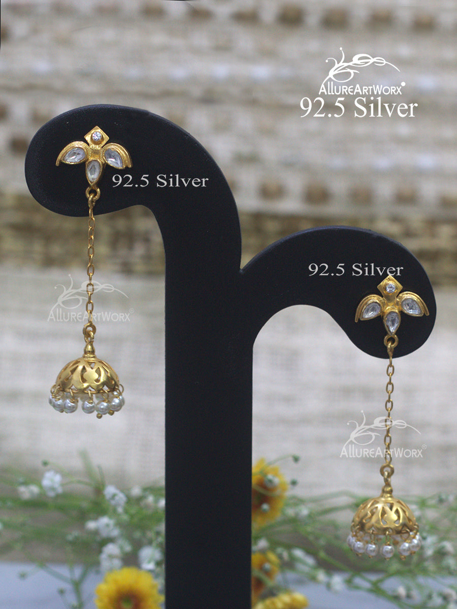 Auriane Silver Jhumkis