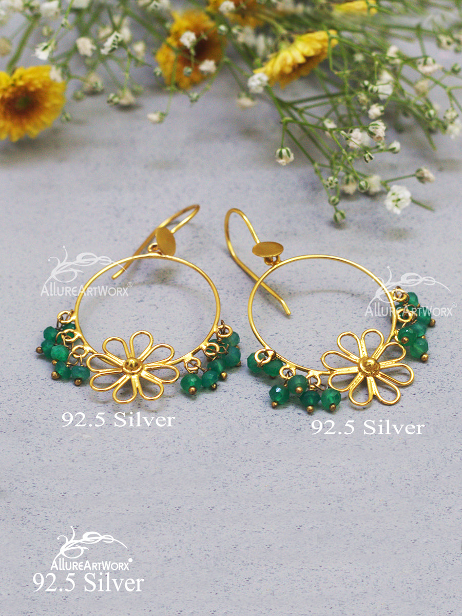 Chrysanthe Silver Hooks