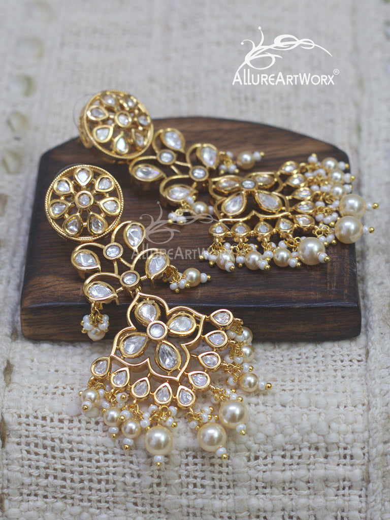 Artificial on sale kundan earrings