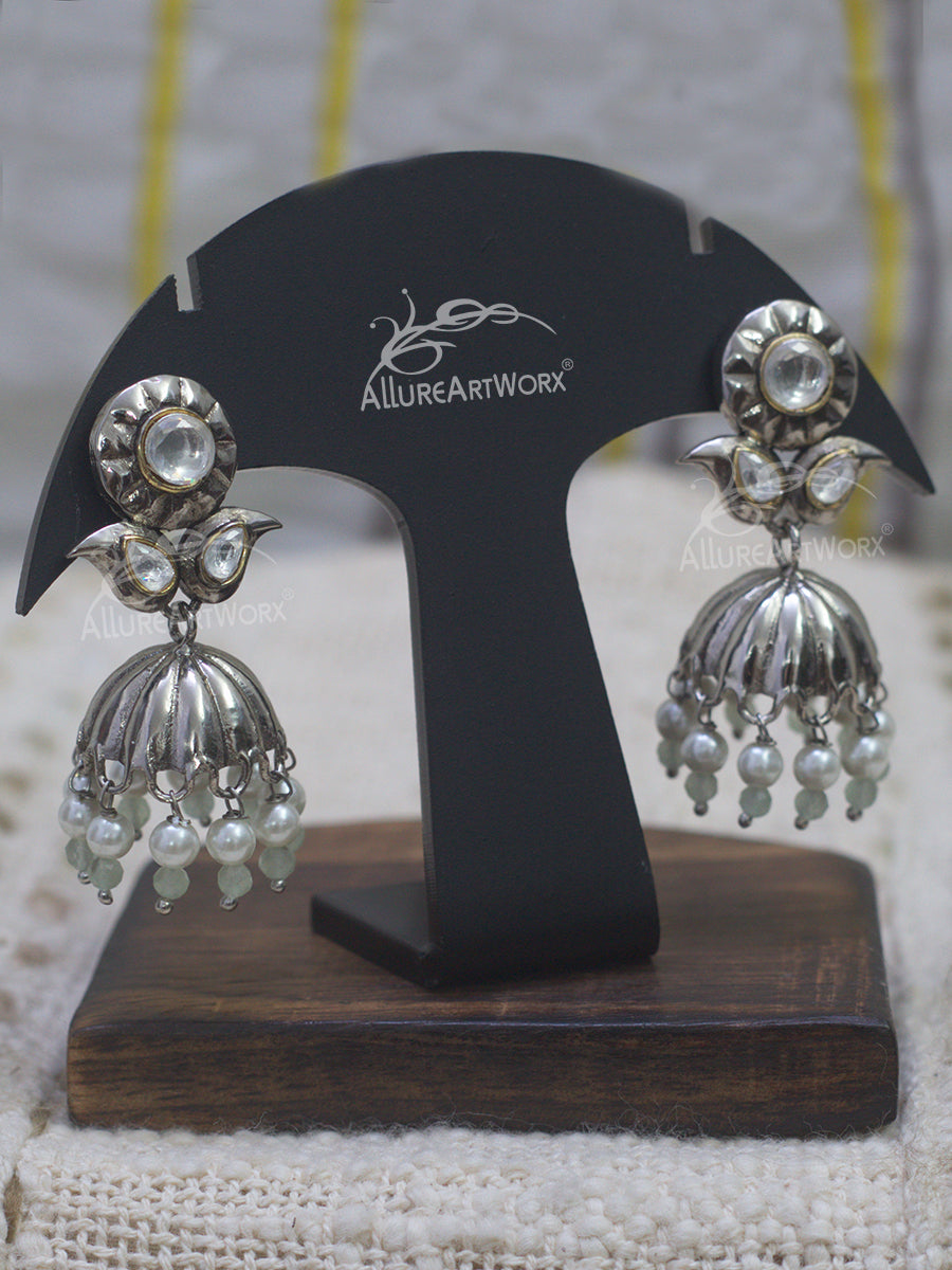 Traditional Jhumkas(pastel green)