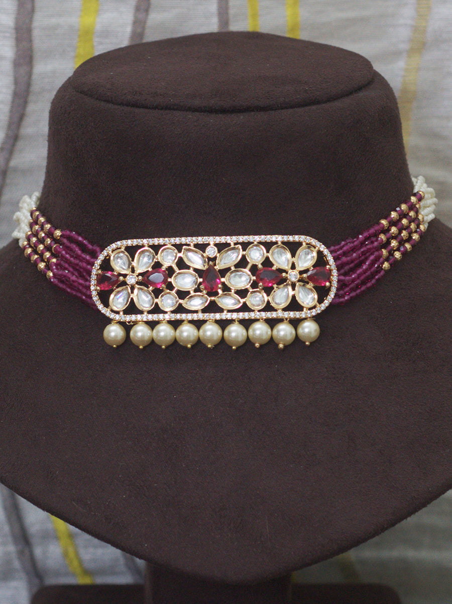 Colourful Choker(Rosegold)