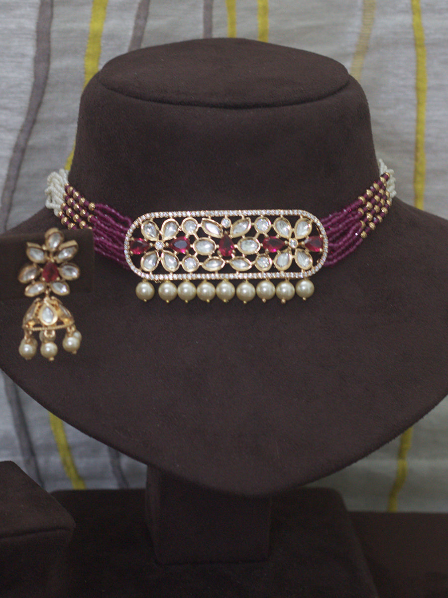 Colourful Choker(Rosegold)