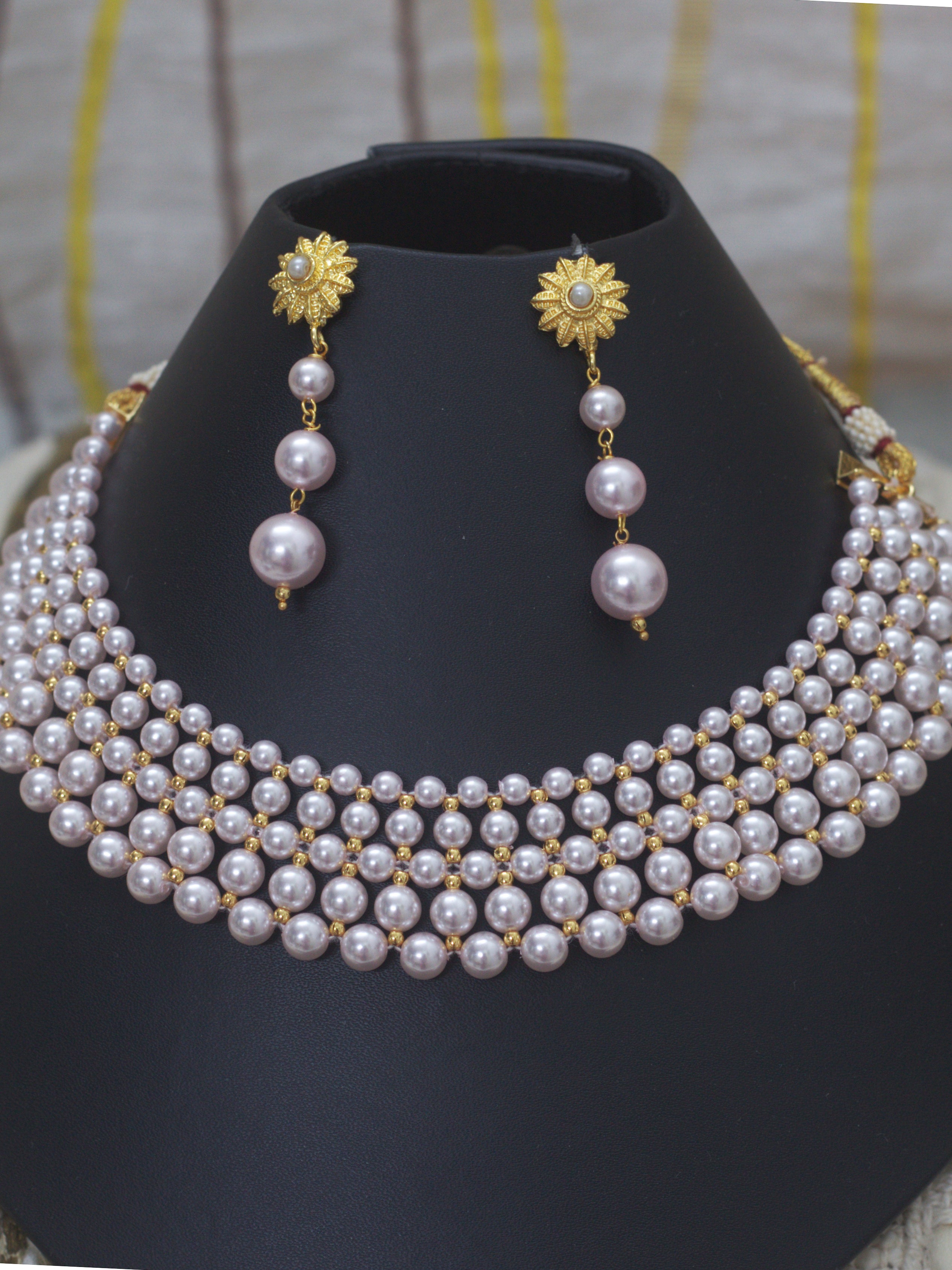 Buy Floating White Pearls Necklace, Solid Gold K14, Wedding Necklace,  Station Pearl Necklace, Bridal Jewelry, Romantic Necklace, Bridesmaid Gift  Online in India - Etsy