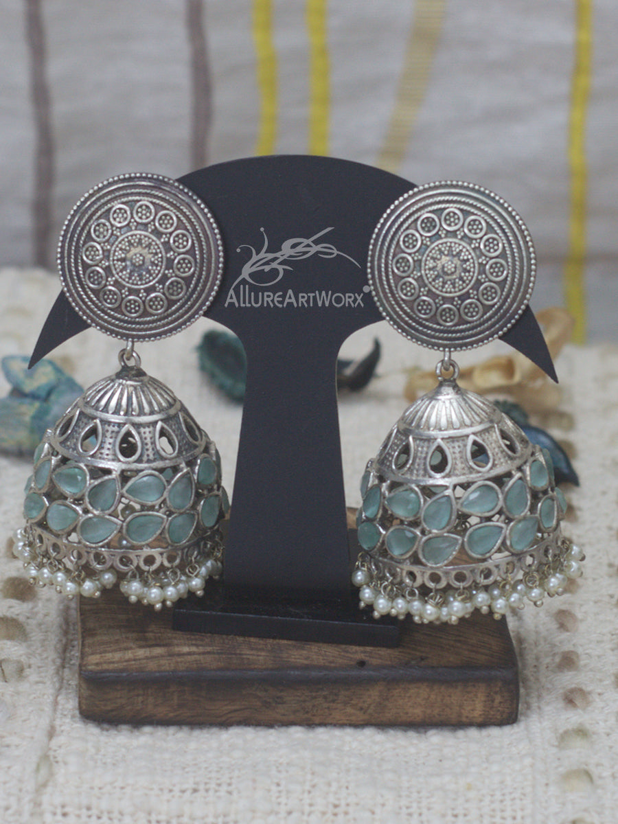 Traditional Earrings(seagreen-big)