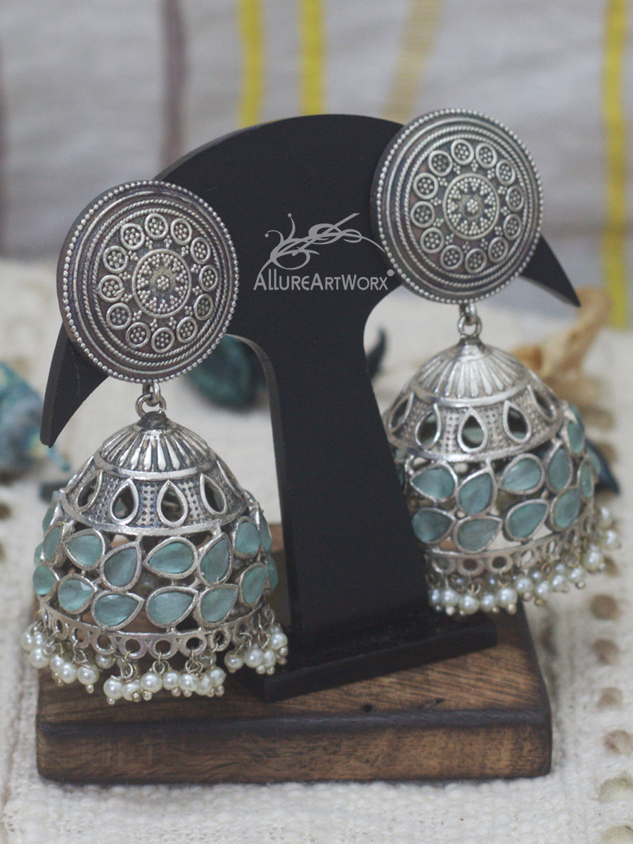 Traditional Earrings(seagreen-big)