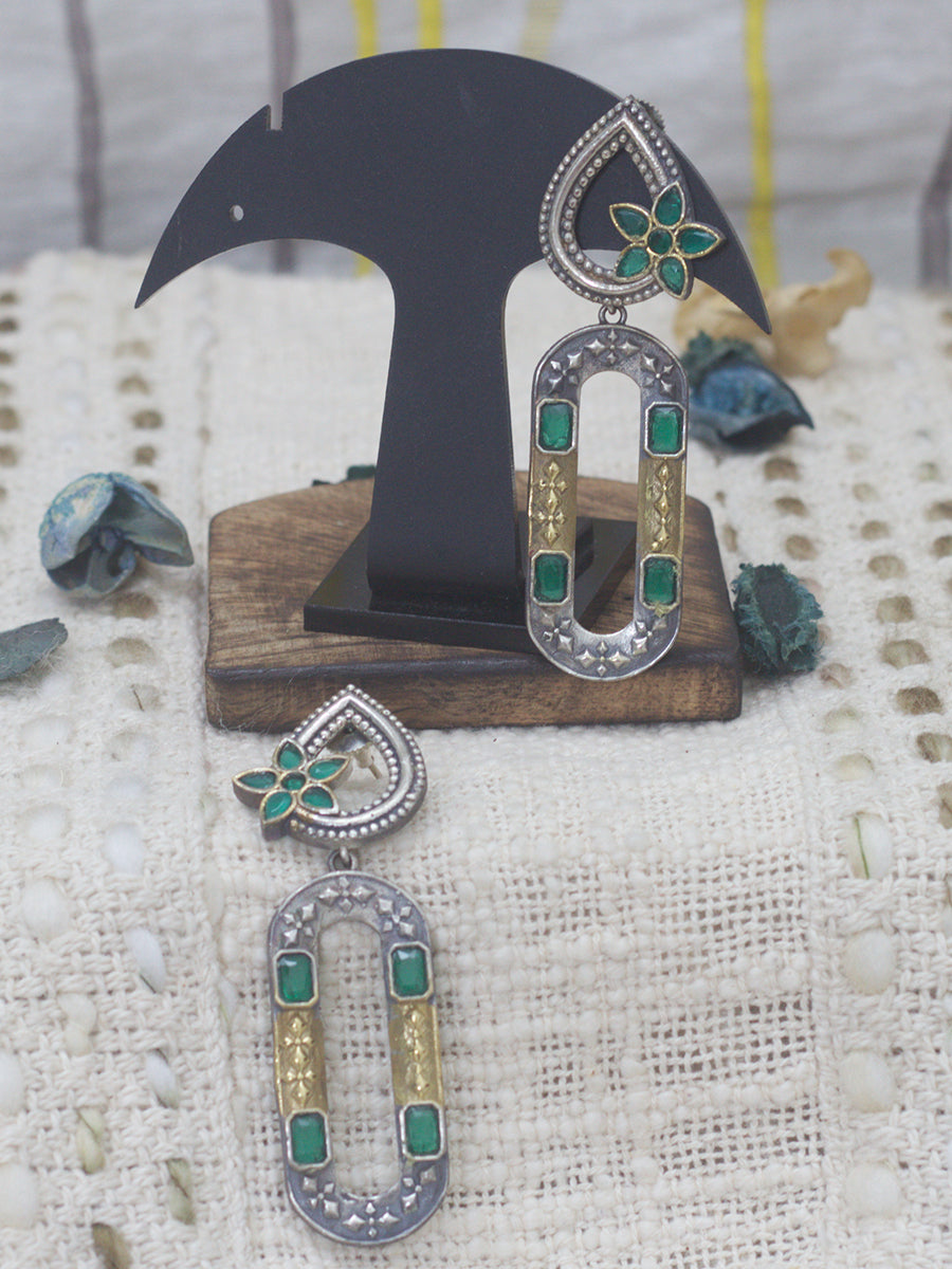 Long Earrings(two tone)