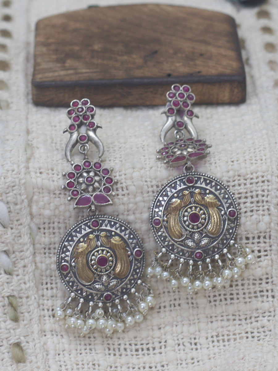 Trendy Earrings(long-two tone)