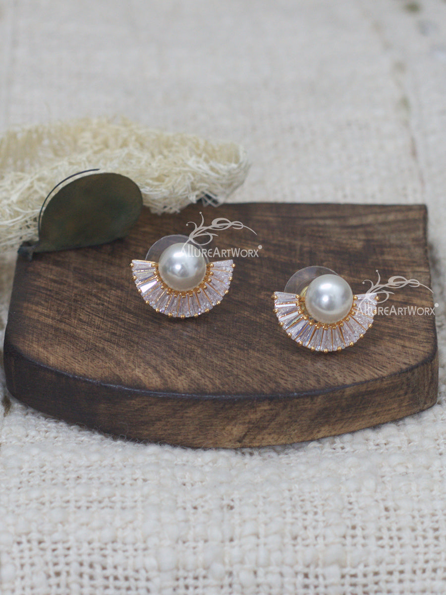 Pearl Cz Earrings