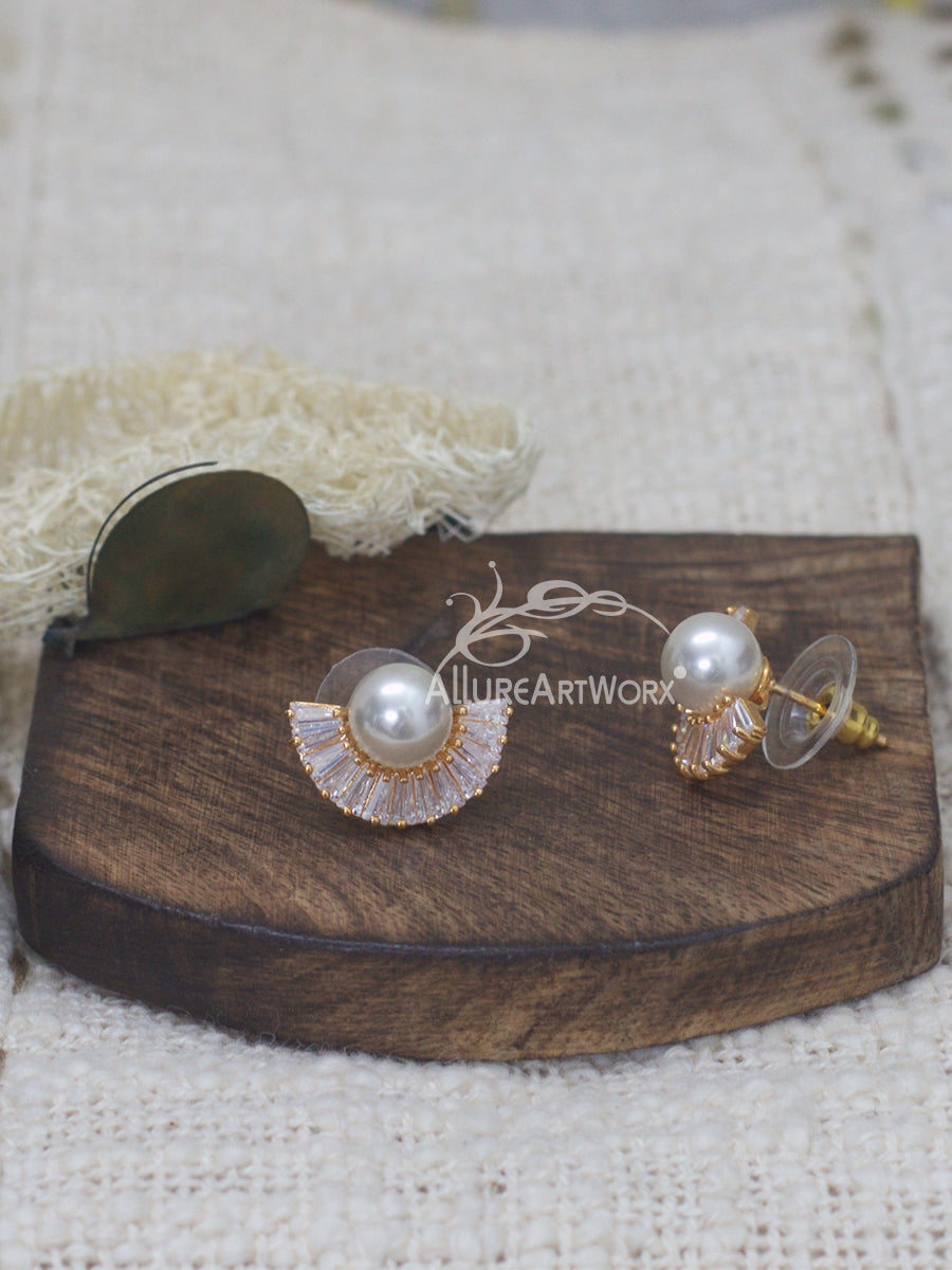Pearl Cz Earrings
