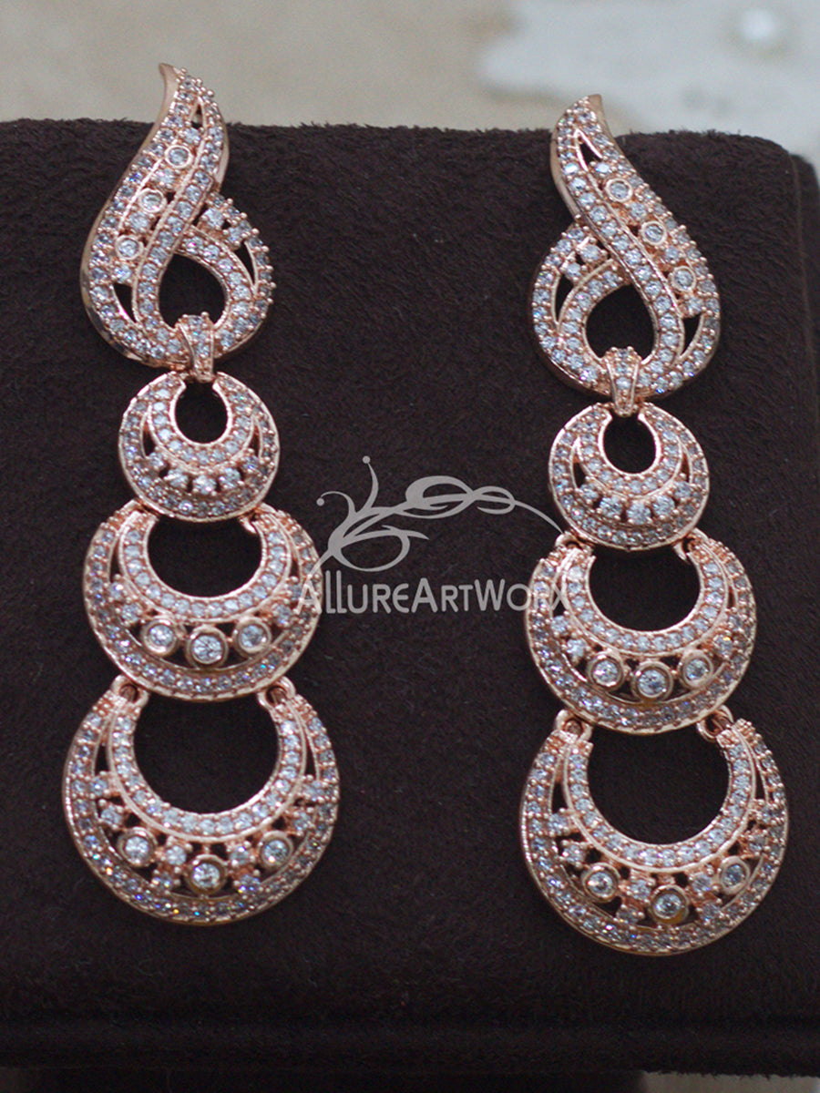 Dazzling Earrings(Rosegold)