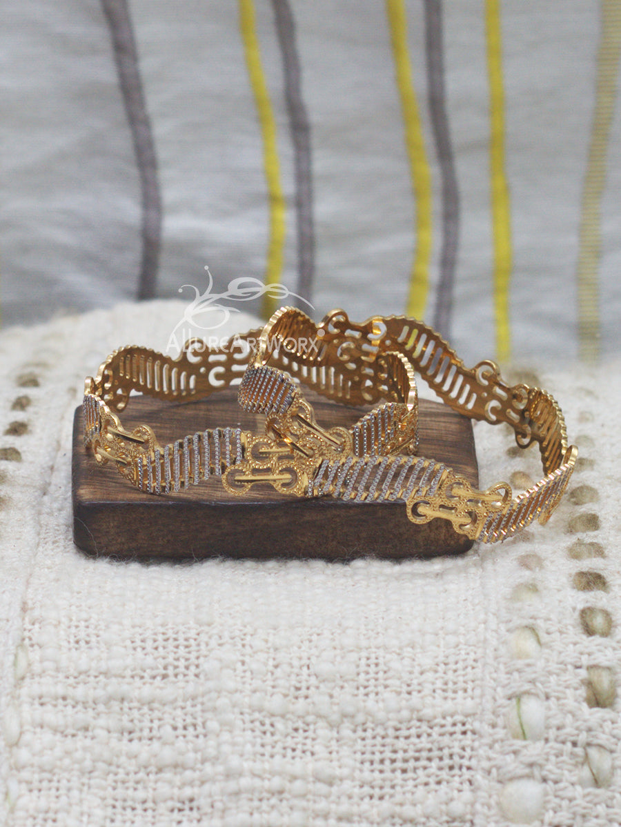 Trendy Bangles(two tone-2.4)