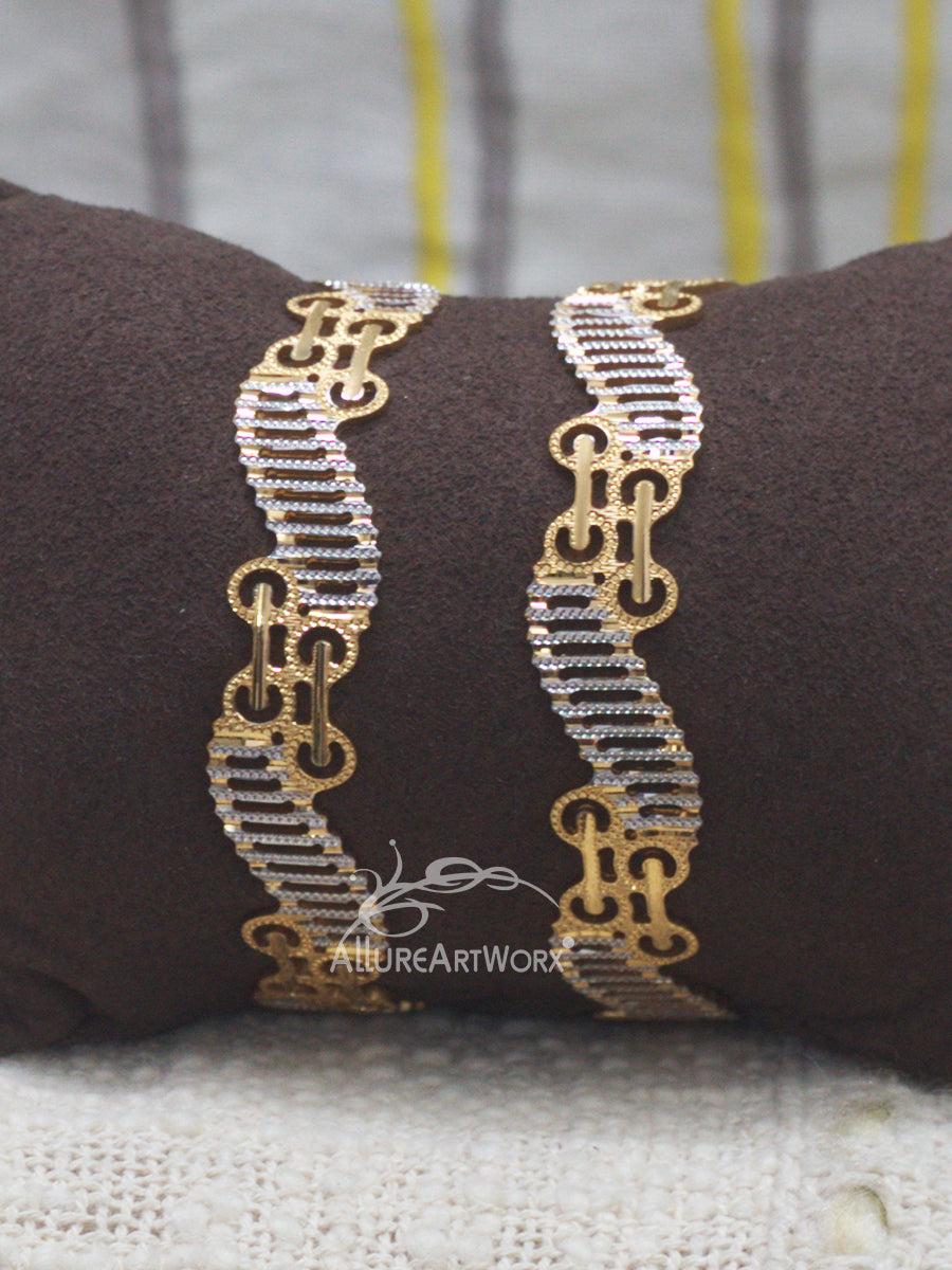 Trendy Bangles(two tone-2.4)