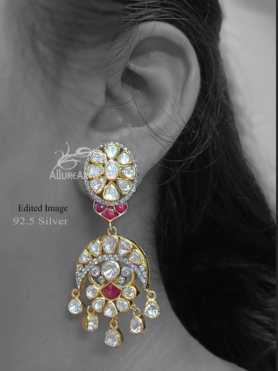 Blooming 92.5 Polki Earrings