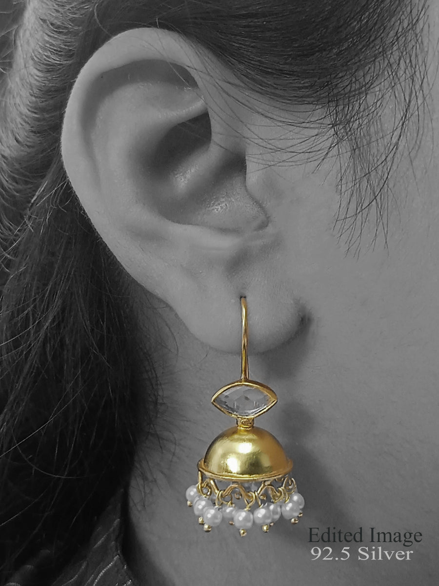 Opulent Silver Jhumkis