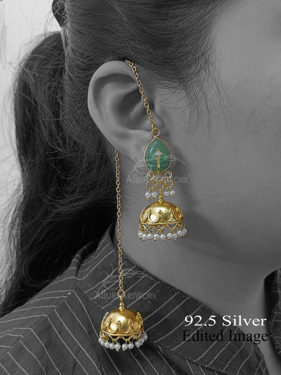 Grace Silver Jhumkis(long)