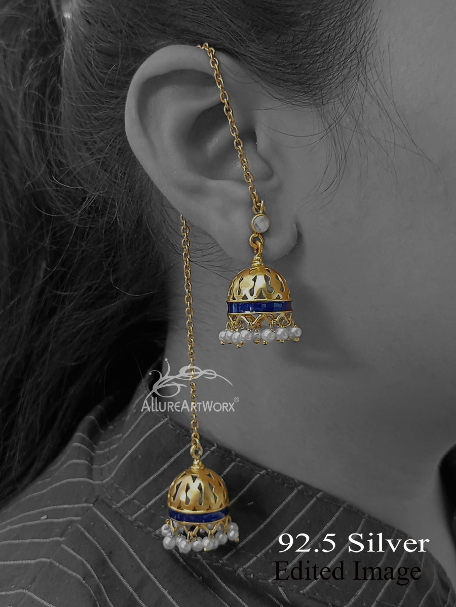 Grace Silver Jhumkis(long)