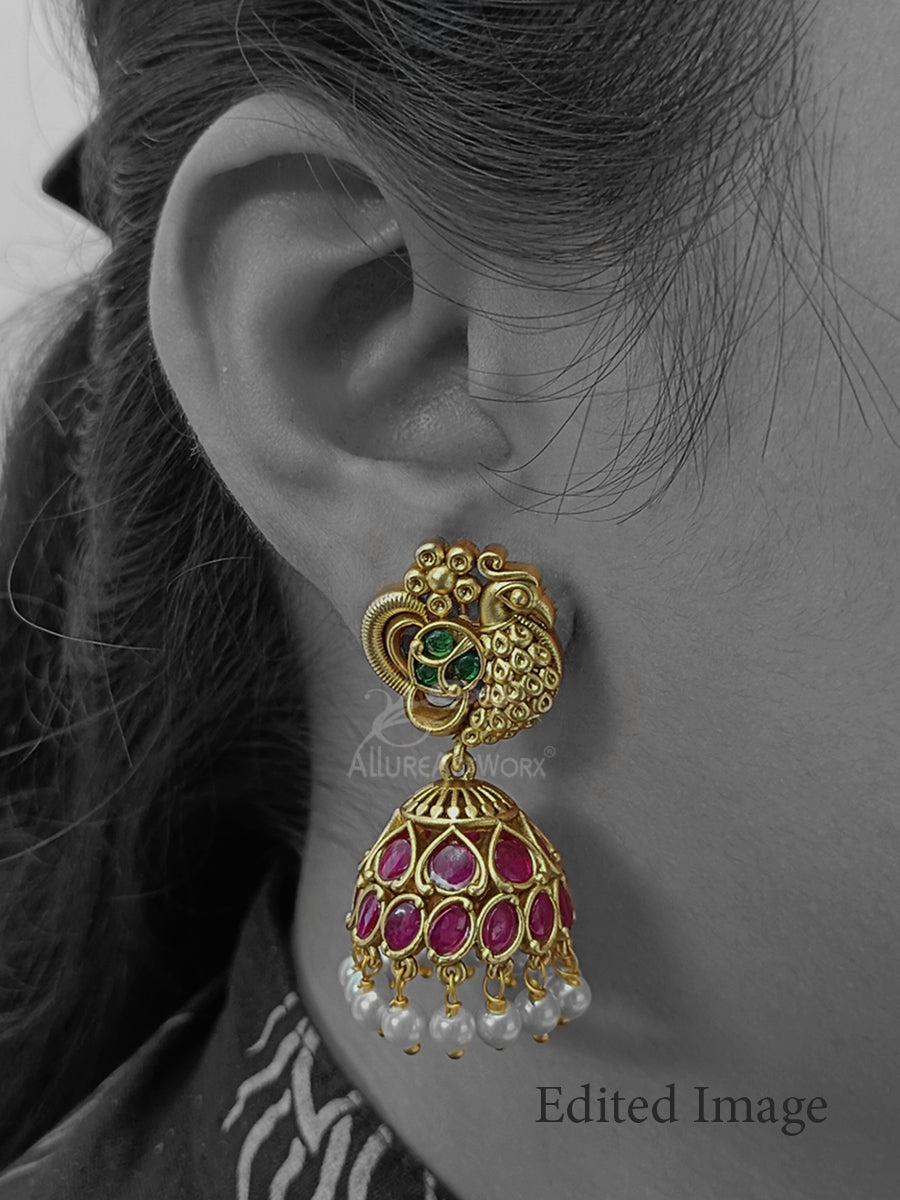 Peacock Jhumkas