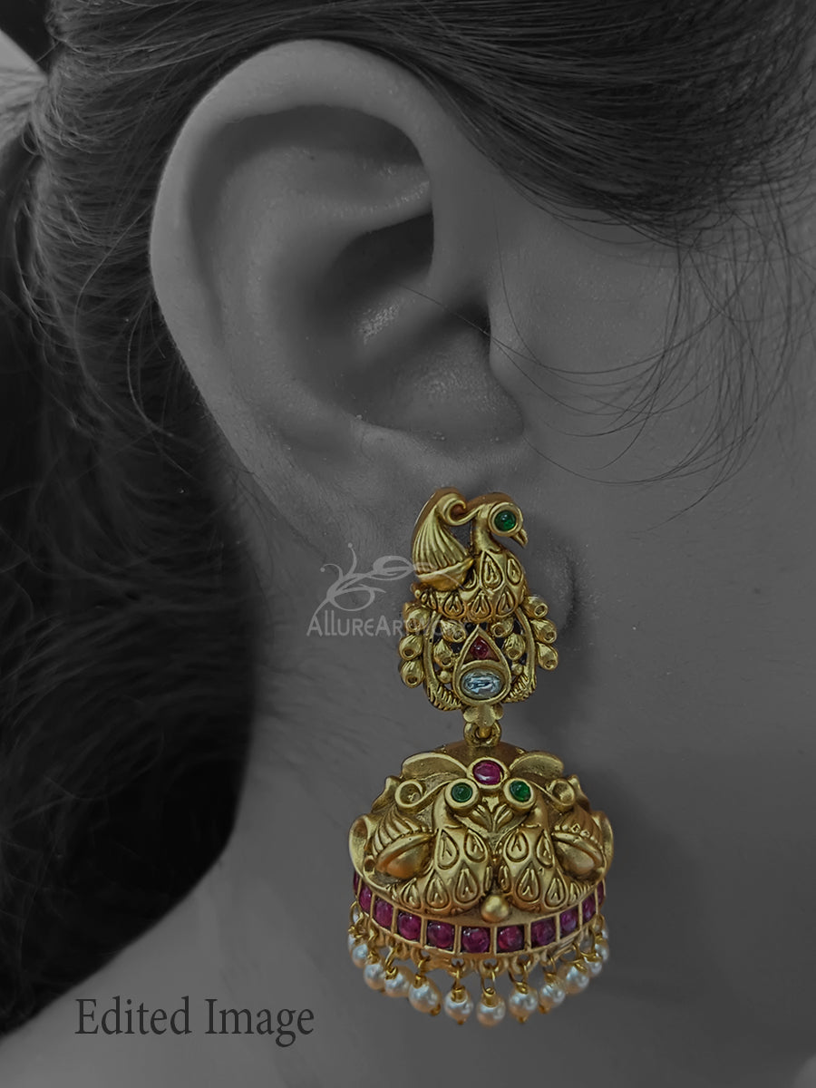 Peacock Jhumkas