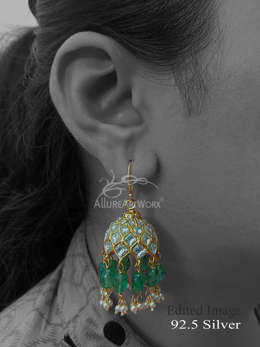 Gracious Silver Jhumkas