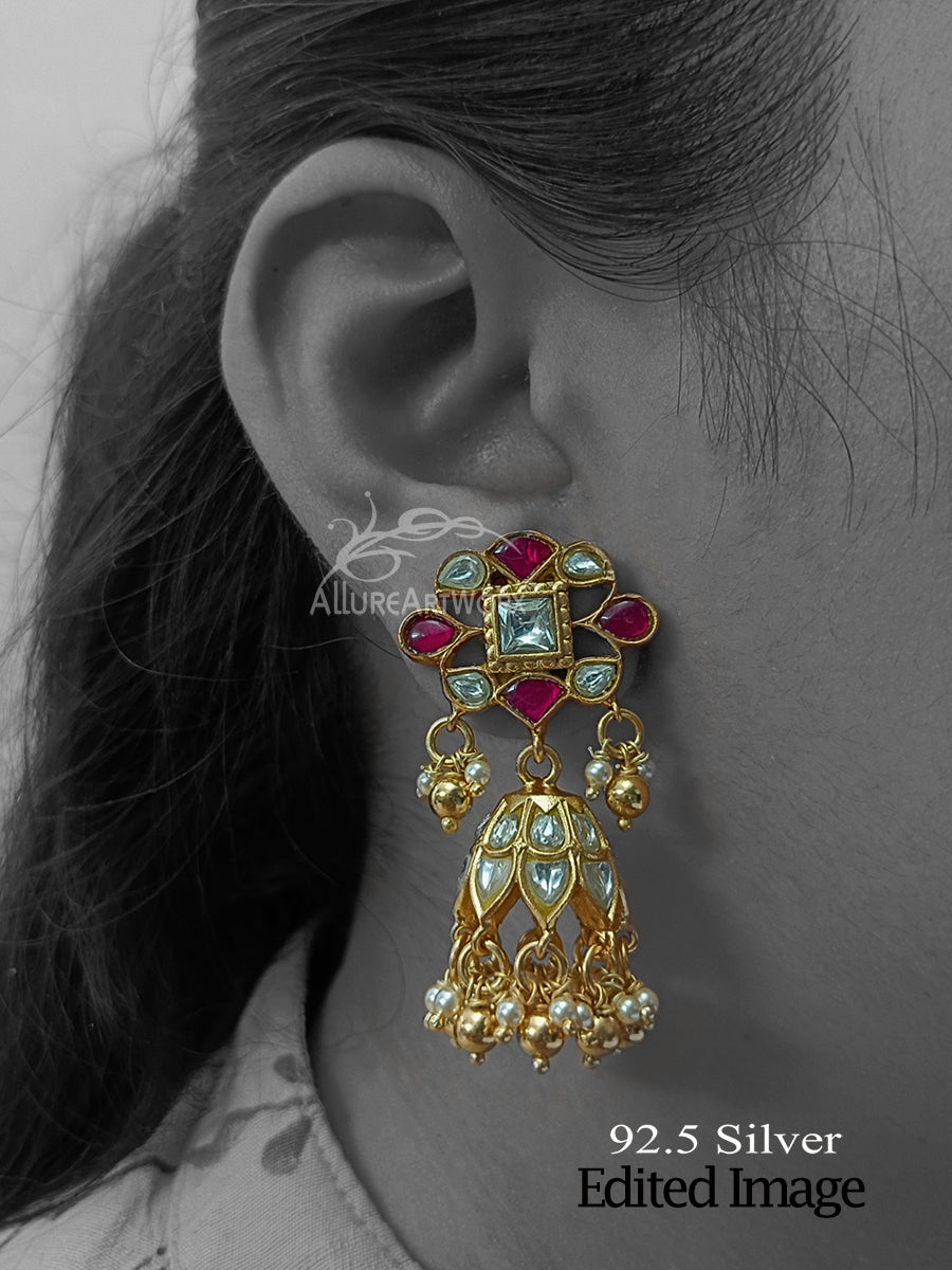 Gracious Silver Jhumkas