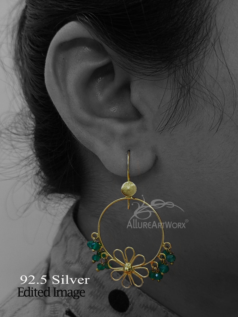 Chrysanthe Silver Hooks