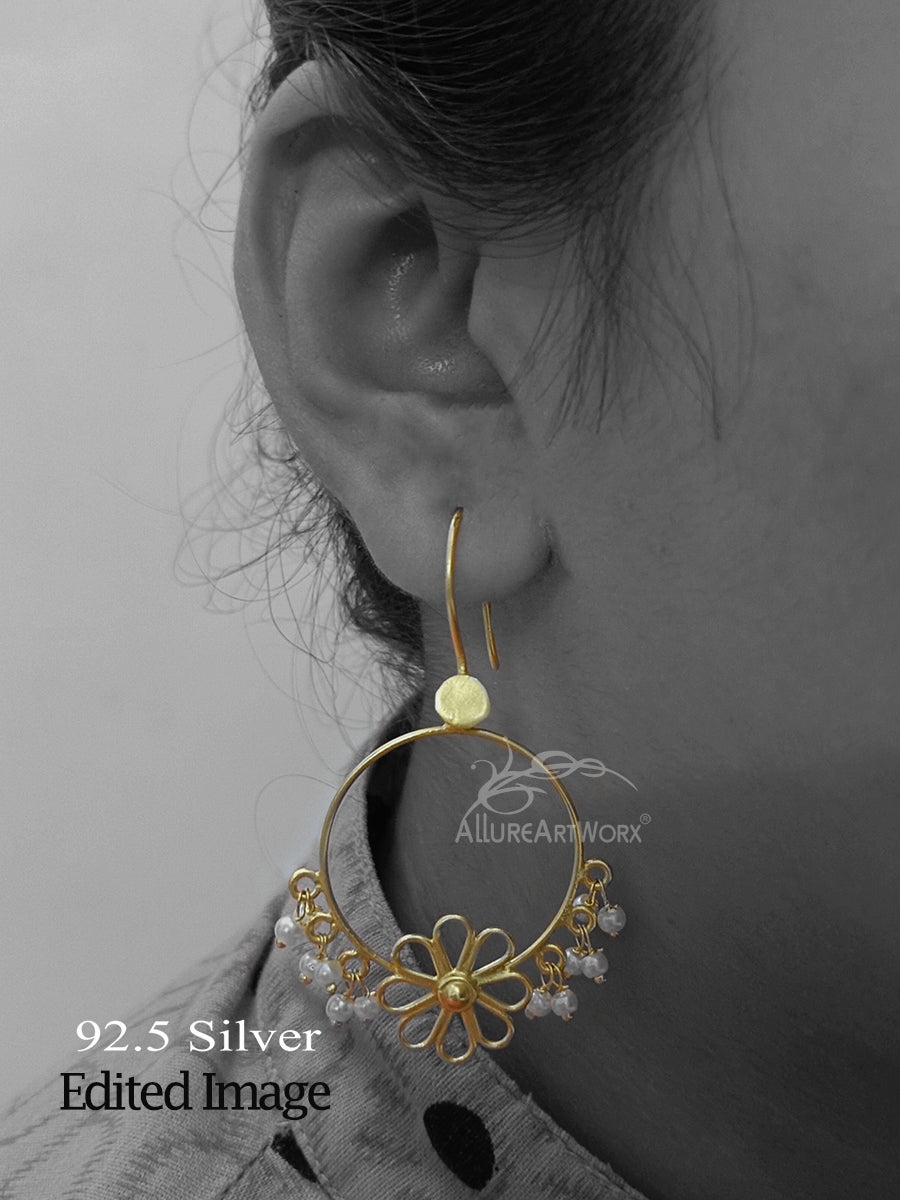 Chrysanthe Silver Hooks